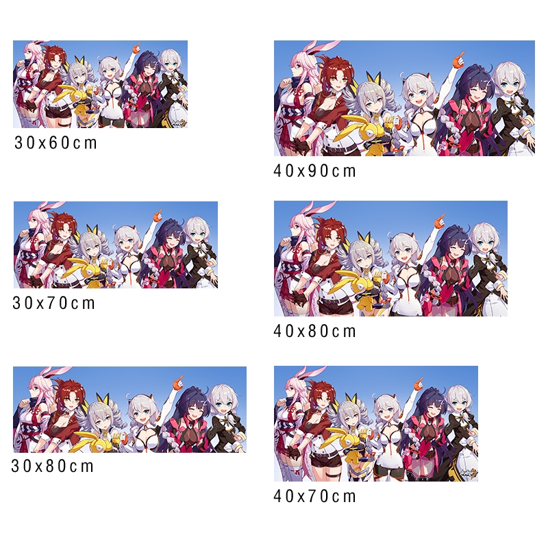 Tấm Lót Chuột Và Bàn Phím Chơi game teresa yae sakura kiana 3 Chiều Dày Dặn Chống Trượt 40X90Cm