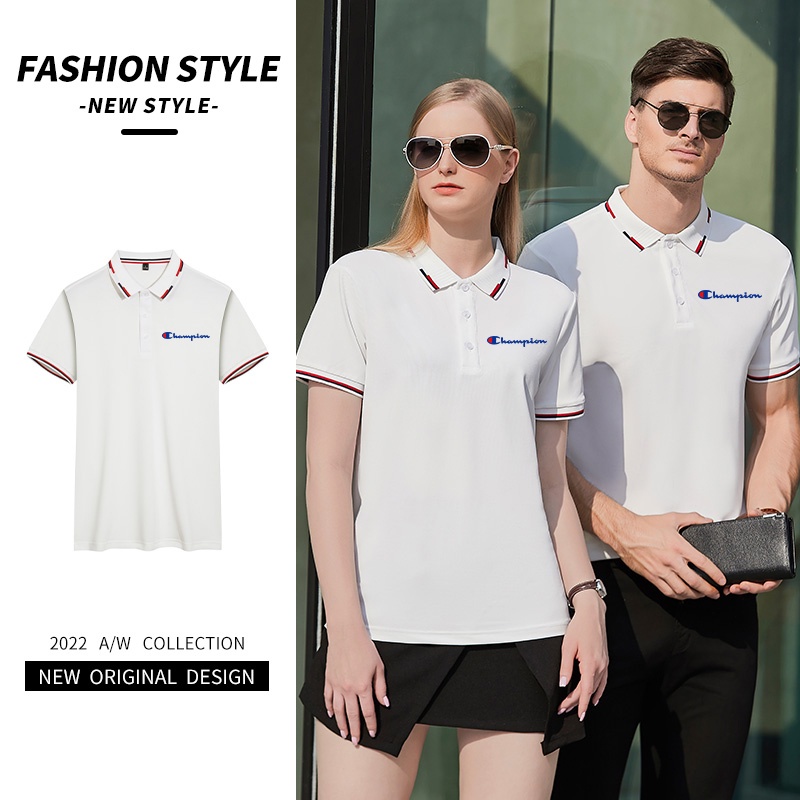 Áo polo áo polo có cổ nam champion Áo polo champion Thun Polo Ngắn Tay Dáng Rộng Phong Cách Doanh Nhân Thời Trang Mùa Hè Giản Dị Dành Cho Nam áo polo champion