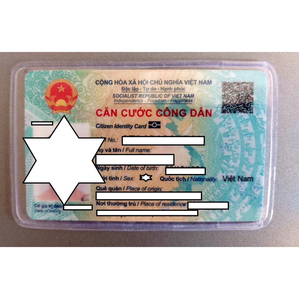 Bọc đựng thẻ căn cước, CMND, ATM nhựa dẻo dày có nắp