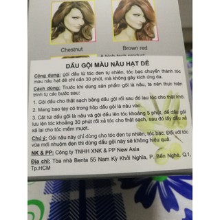 dầu gội phủ bạc màu nâu hạt dẻ 300ml
