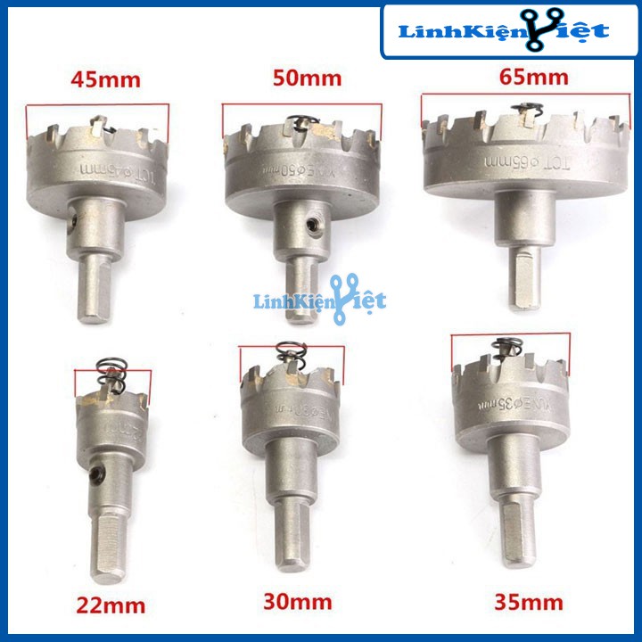 Bộ Khoét Lỗ Cao Cấp Khoét Sắt-Inox MAKHI (Không Có Via )