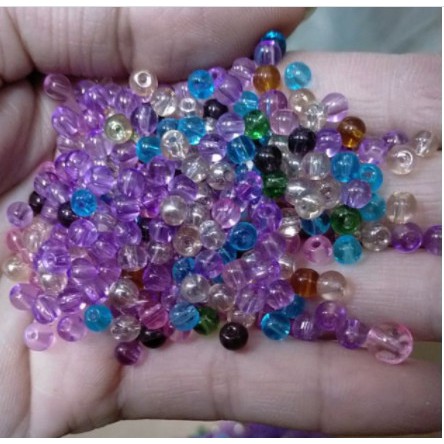 hạt đá nhân tạo thủy tinh nhiều màu size 4-6-8-10-12mm