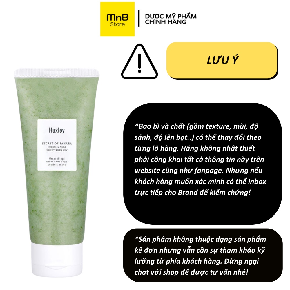 Tẩy tế bào chết Huxley Scrub Mask Dịu Nhẹ Cho Da Nhạy Cảm