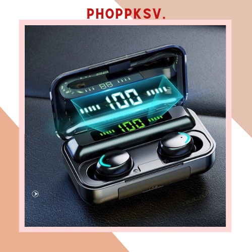Tai Nghe Bluetooth True Wireless F9  Bluetooth 5.0 | Bản Quốc Tế | Cảm Ứng | Chống Nước(Loại mới)