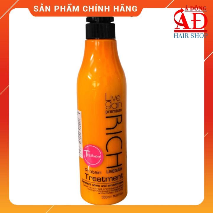 [Chính hãng] [Siêu rẻ] Dầu hấp ủ tóc Livegain Premium Rich Protein Treatment Hàn Quốc 500ml