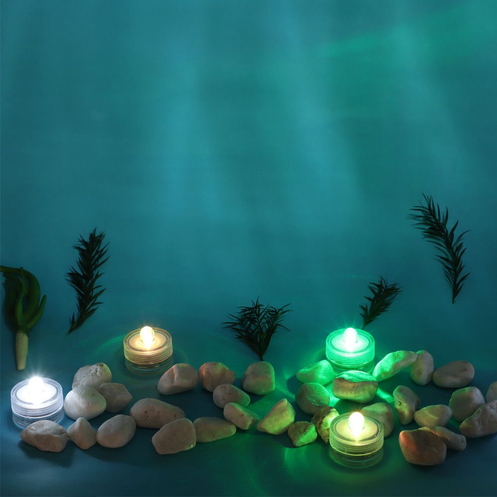 Đèn LED nến trang trí hồ cá mini chống nước nhiều màu sắc đẹp mắt