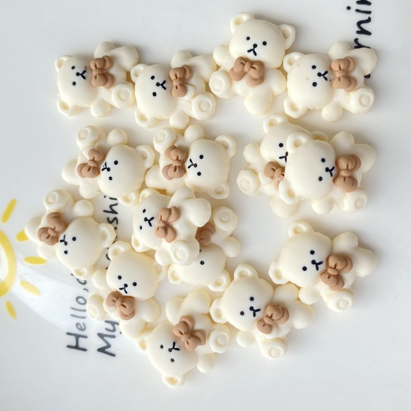 Phụ Kiện Kẹp Tóc / Điện Thoại Hình Gấu / Thỏ Bằng Nhựa Resin Nhiều Màu Diy