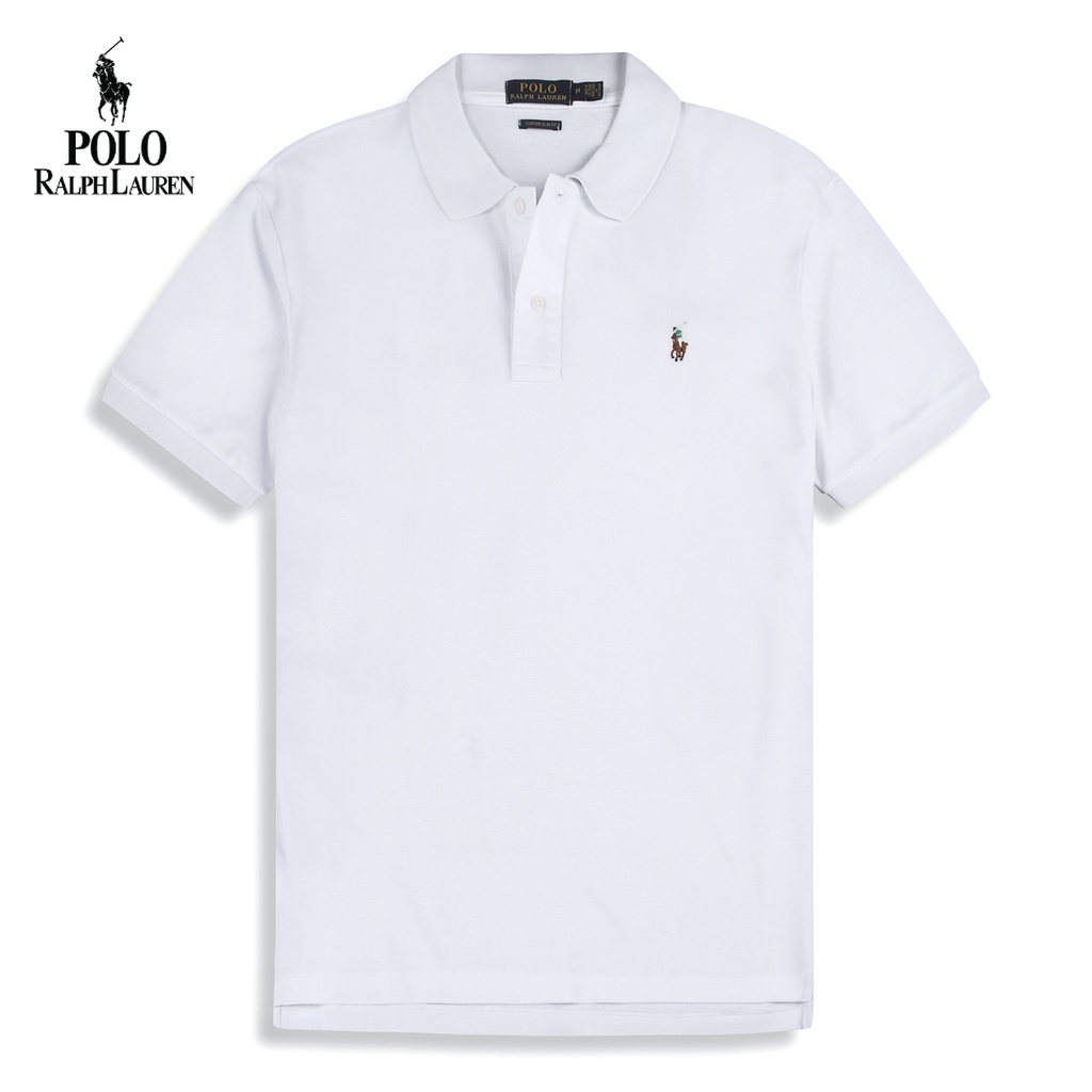 Áo Thun Polo Mùa Hè Tay Ngắn Màu Trơn Đơn Giản Ralph Polo Lauren Chất Lượng Cao Hàng Mới 2023