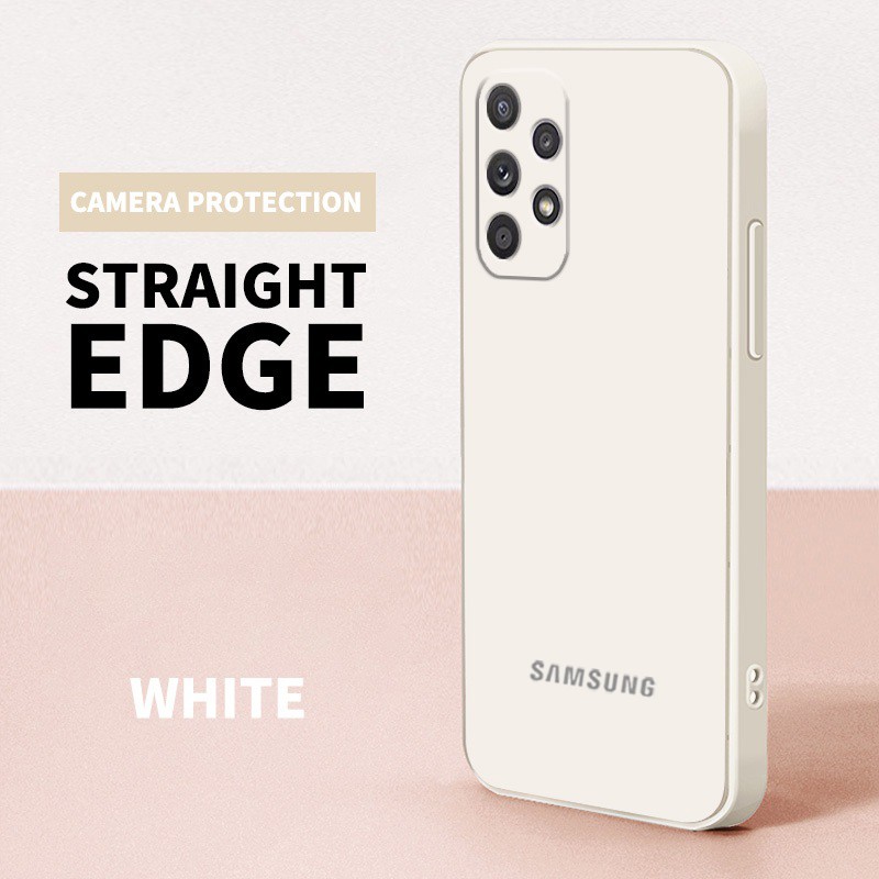 Ốp Điện Thoại Silica Gel Mềm Màu Kẹo Hình Vuông Cho Samsung Galaxy A13 A23 A33 A53 A73 A72 A52 A32 A12 4G 5G M12