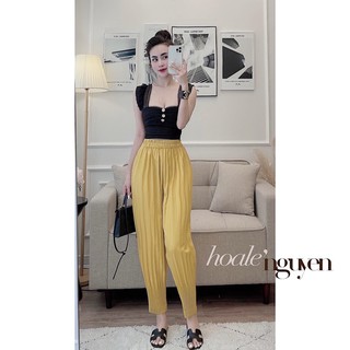 Quần bom chun xếp ly