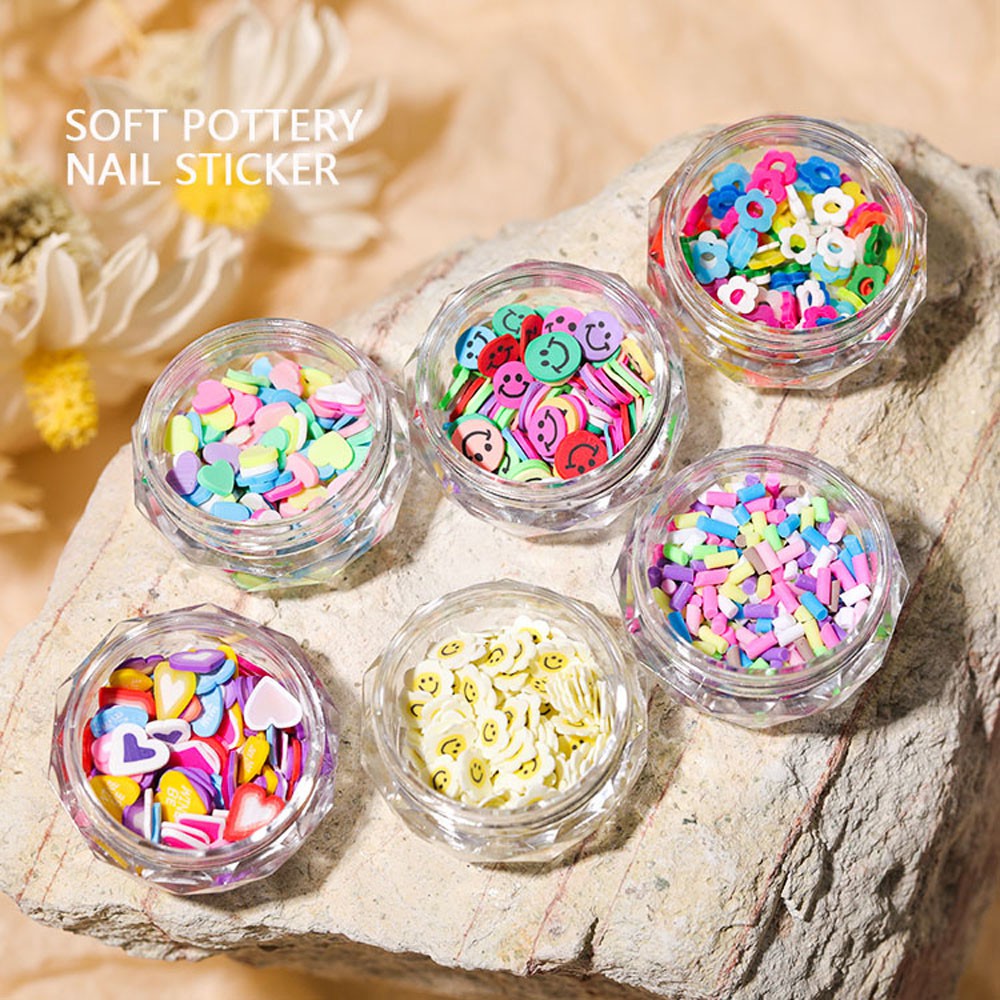 Hộp Phụ Kiện 3D Nhiều Màu Sắc Trang Trí Móng Tay Nghệ Thuật Dễ Thương