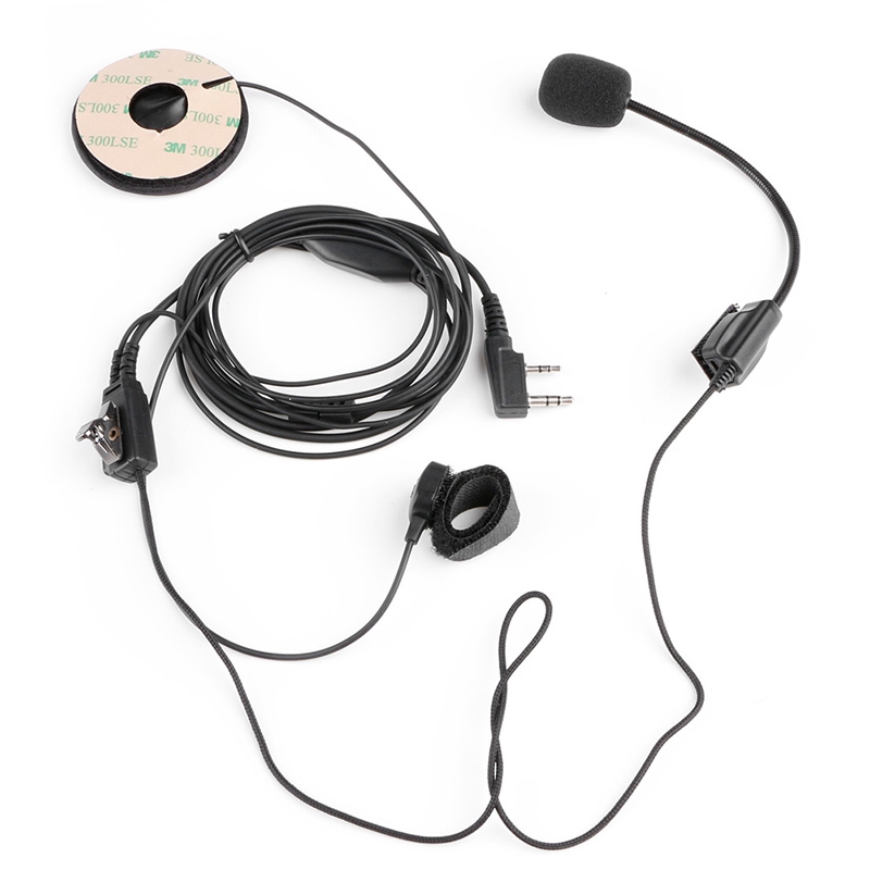 Micro 2 pin gắn nón bảo hiểm chuyên dụng cho máy bộ đàm Kenwood Baofeng