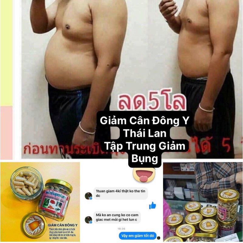 [CHỈ BÁN HÀNG THÁI] VIEN GIAM CAN DONG Y THÁI LAN [SẴN][FREESHIP][TẬP TRUNG GIAM BỤNG][CHUẨN THÁI]