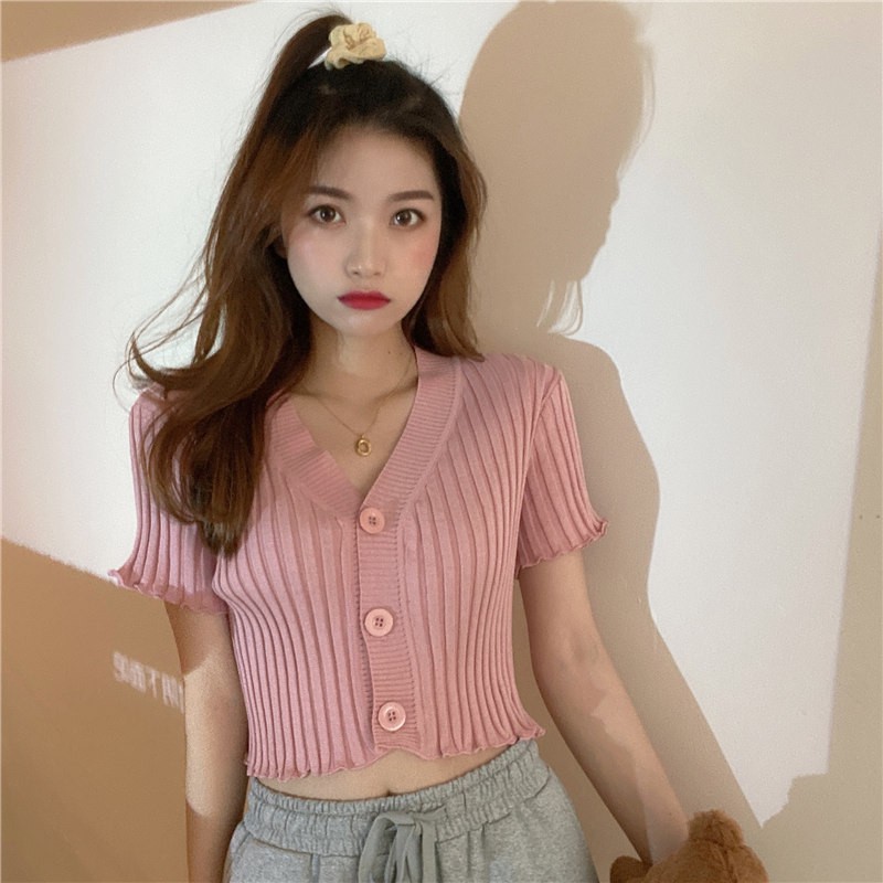 🐇 Áo thun nữ 🐇🐇 croptop 🐇 chất len quảng châu 🐇 | BigBuy360 - bigbuy360.vn