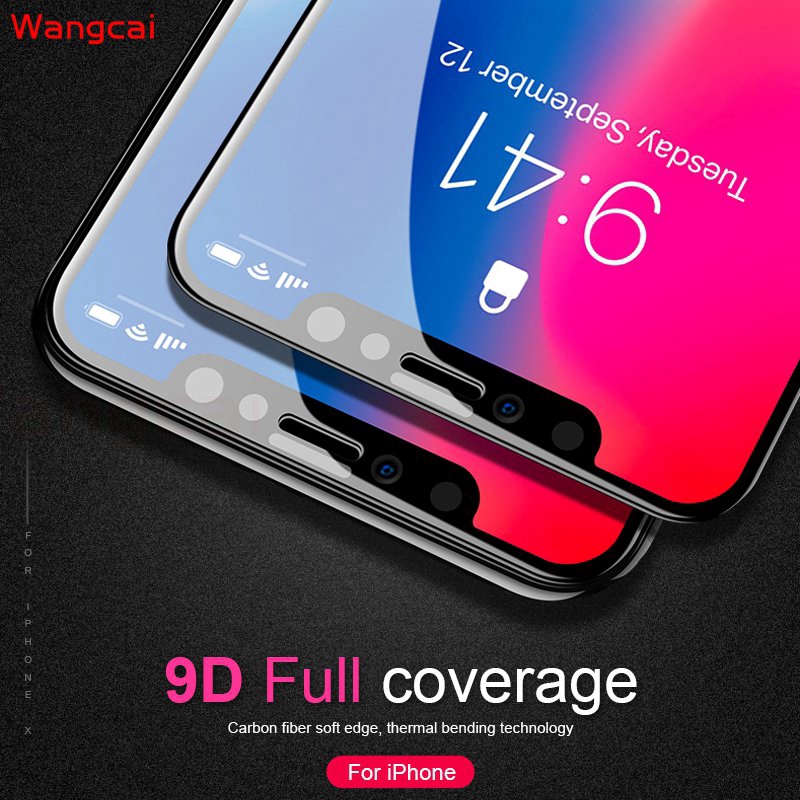 Kính cường lực 9D bảo vệ màn hình cho iPhone SE 2020 XS Max XR XS X 7 8 6 6S Plus
