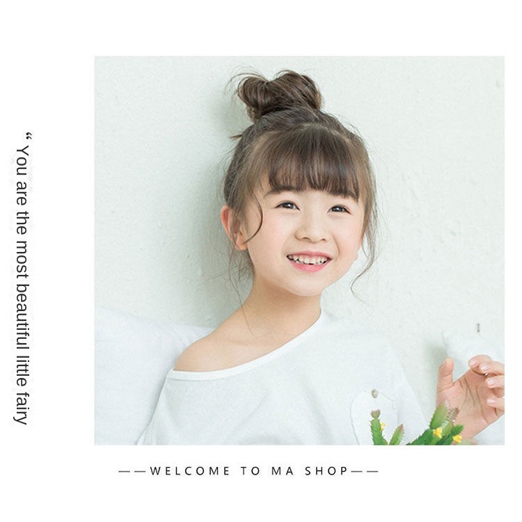 Búi Tóc Giả Xoăn Bằng Cao Su Tự Nhiên Dành Cho Trẻ Em