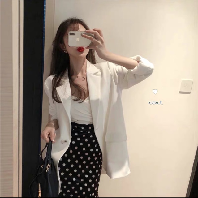 ORDER -Áo blazer trắng dài tay hàng Quảng châu | BigBuy360 - bigbuy360.vn