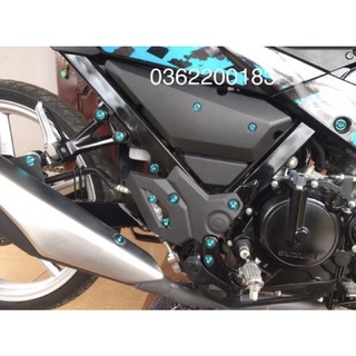 Bộ ốc titan gr5 full 24 con dàn áo cho satria raider