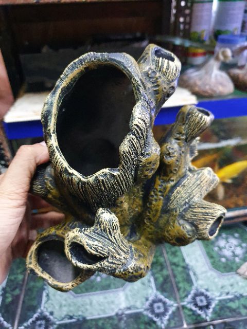 NÚI HANG TRANG TRÍ HỒ CÁ NON BỘ 20x13x20cm