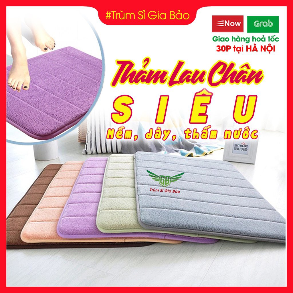 Thảm trải sàn siêu thấm hút , thảm lau chùi chân phòng khách - bếp - ngủ - nhà vệ sinh chống trơn trượt , hôi chân