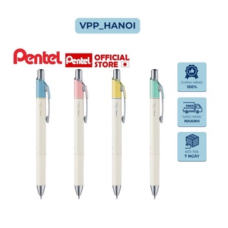    HÀNG CHÍNH HÃNG   Bút mực gel Energel Clena Pentel BLN75L 0.5mm đủ màu mực gel đen xanh đỏ 