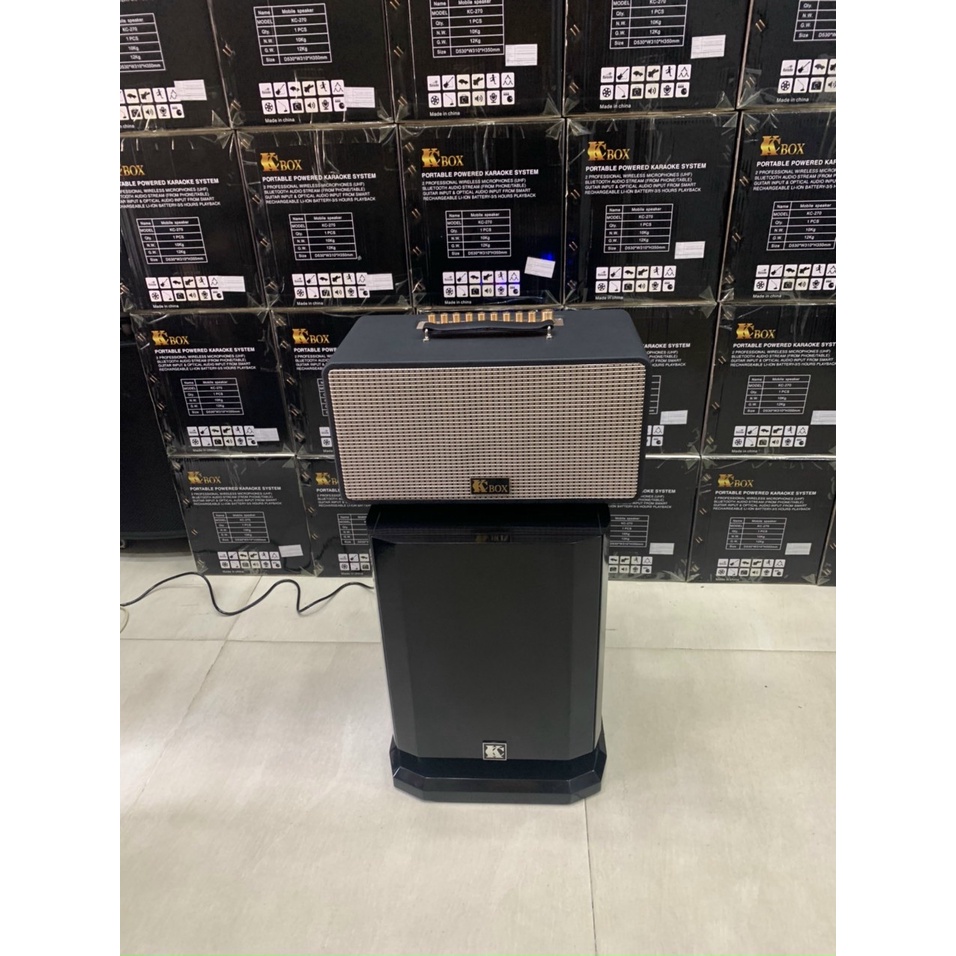 Loa di động xách tay KCbox KC-279 - 2micro có delay, reverb - Công Ty Thiên Phúc