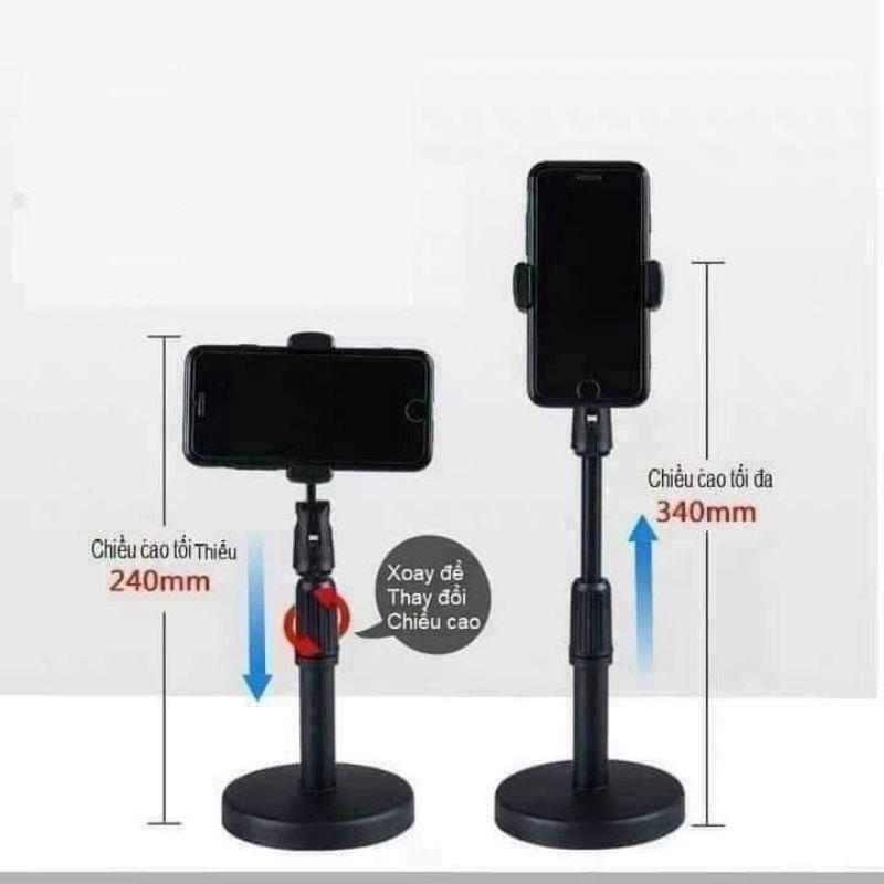 Giá đỡ điện thoại , Kẹp điện thoại để bàn live stream xoay 360 độ