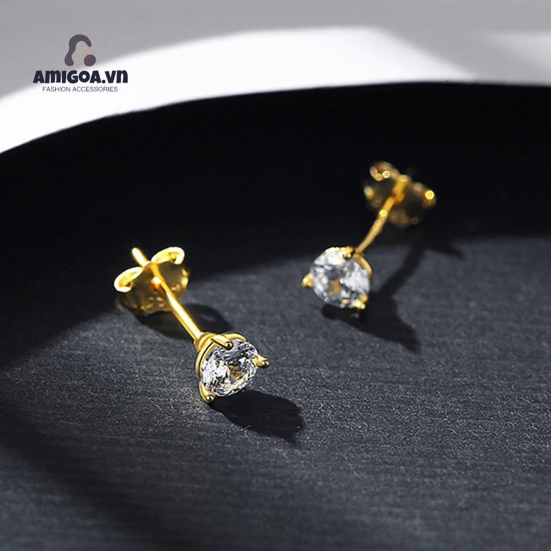 ✨✨Bông Tai Hình Tròn Xoắn Ốc 1.25CT Màu Trắng Đính Đá Sapphire Cổ Điển Cho Nữ