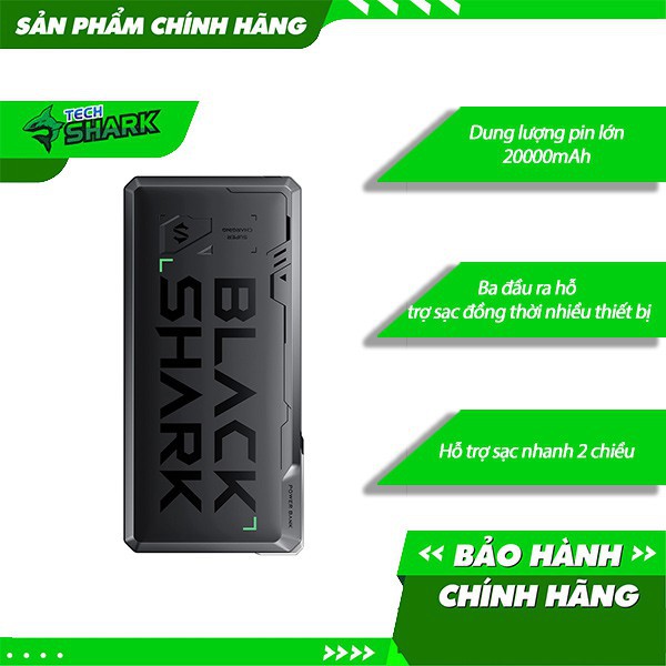 Pin sạc dự phòng Xiaomi Black Shark 20000mah - Hỗ trợ chuẩn PD 20w - Sạc nhanh 2 chiều