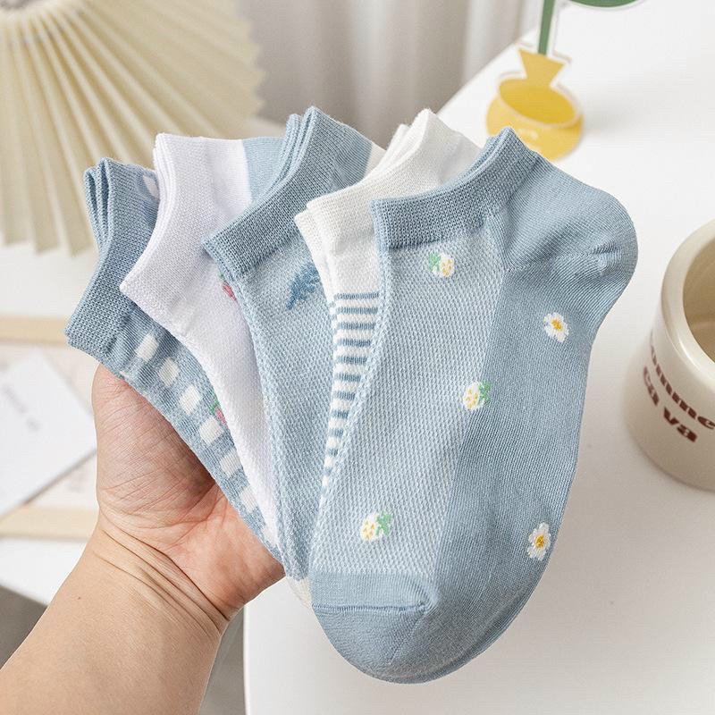 ♥️ Shop Uy Tín ♥️Combo 5 đôi Tất nữ cổ cao vừa, Tất chân nữ xinh kiểu hàn quốc