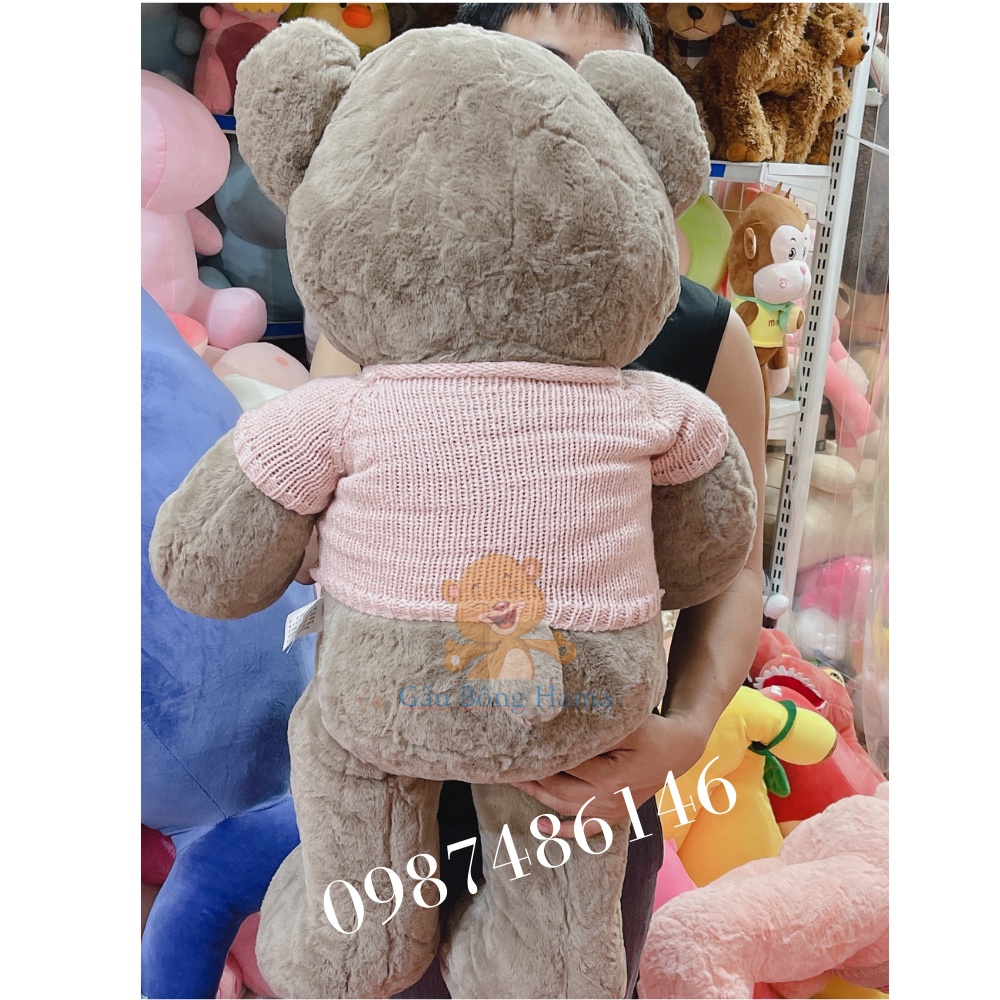 Gấu Bông Teddy áo Len Kiss Cao Cấp Hama Qùa tặng người yêu 20/10 KíchThước 1m