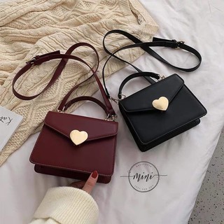 [2020] Túi Xách Nữ Khóa Tim Vintage Phong Cách Hàn Quốc Đeo Chéo 2020