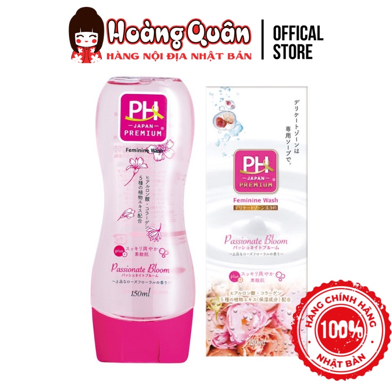 [HCM] Dung dịch vệ sinh phụ nữ PH Premium hương hoa hồng Passionate Bloom 150ml