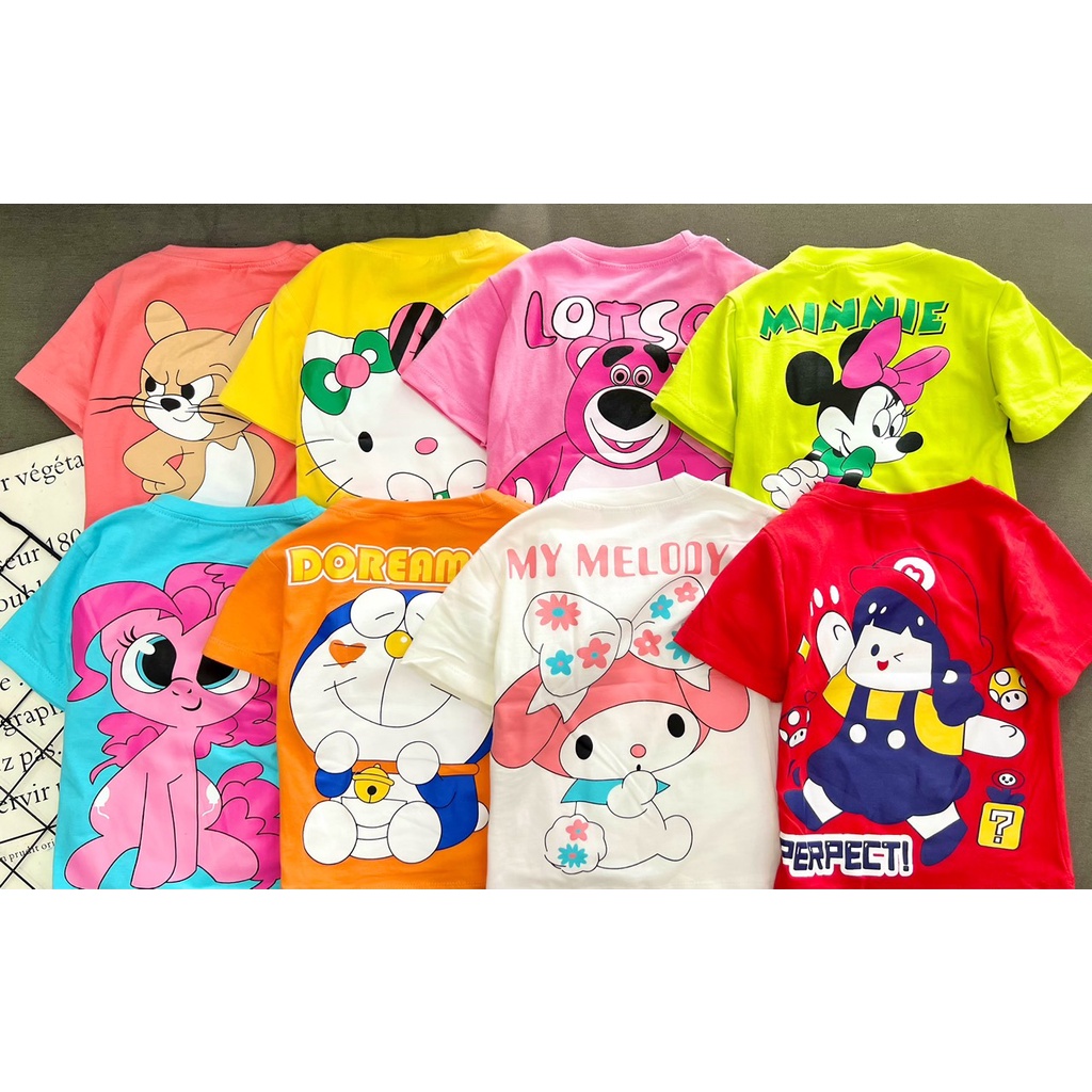 Bộ Thun Cotton Cho Bé Set Đồ Quần Áo Bé Gái Size Nhí 9-22 Kg Mềm Mịn Mát In Công Chúa Homie Kids