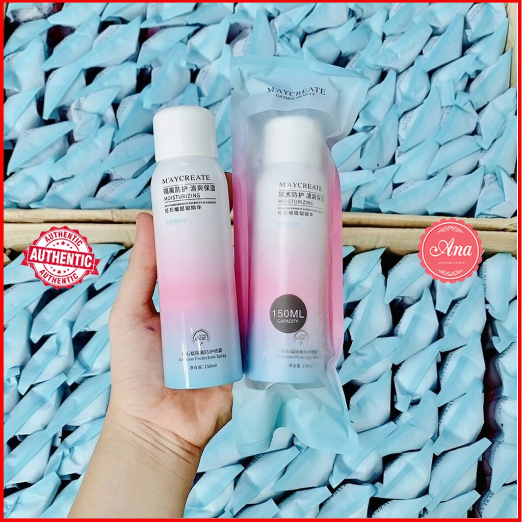 Xịt Chống Nắng Trắng Da Maycreate Moisturizing Spray 150mlFREE SHIP