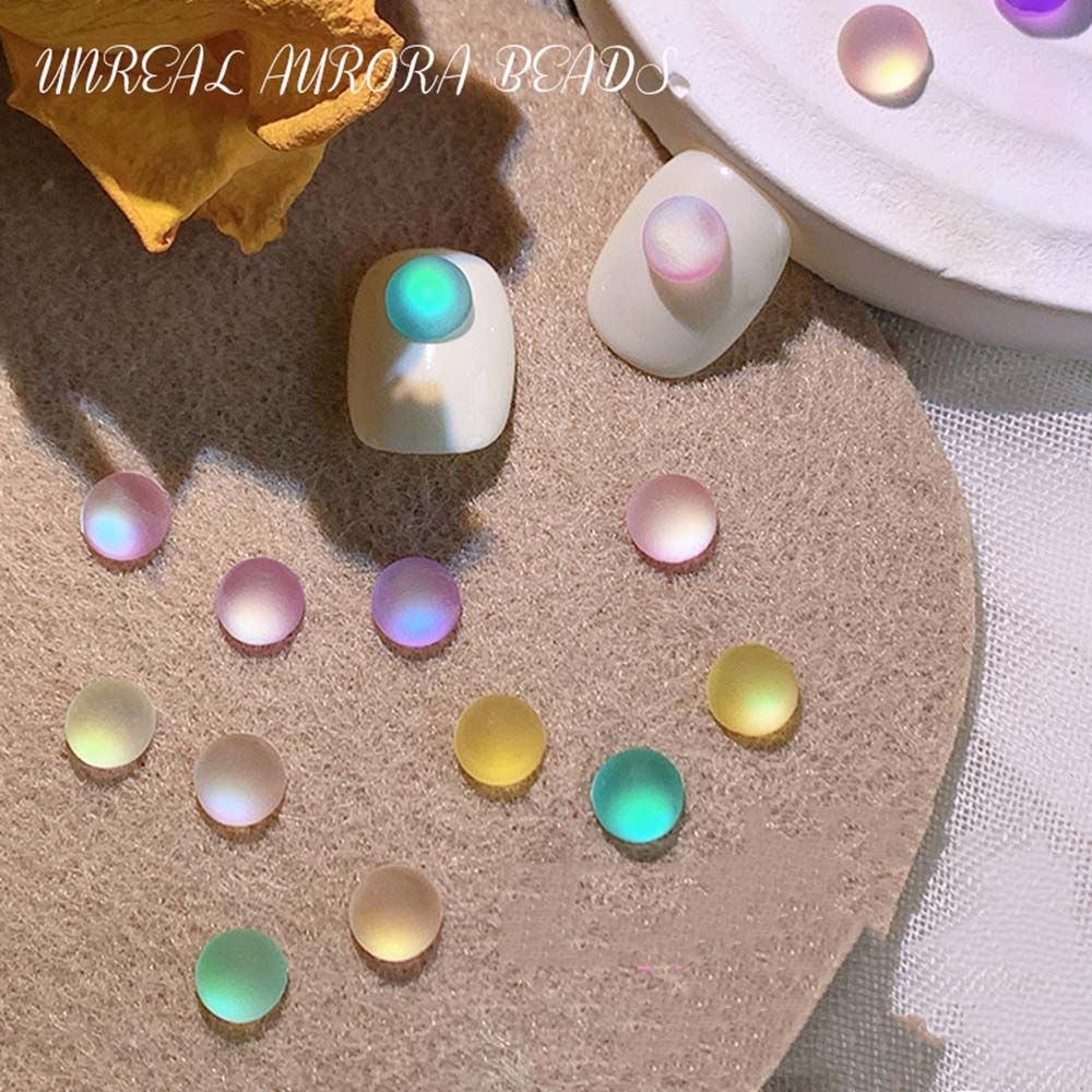 [Hàng mới về] Phụ kiện trang trí móng tay nghệ thuật bằng nhựa resin hình tròn mắt mèo 3D