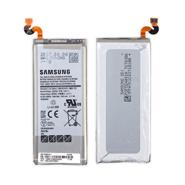Pin Samsung galaxy Note 8 xịn made Việt Nam bảo hành 3 tháng