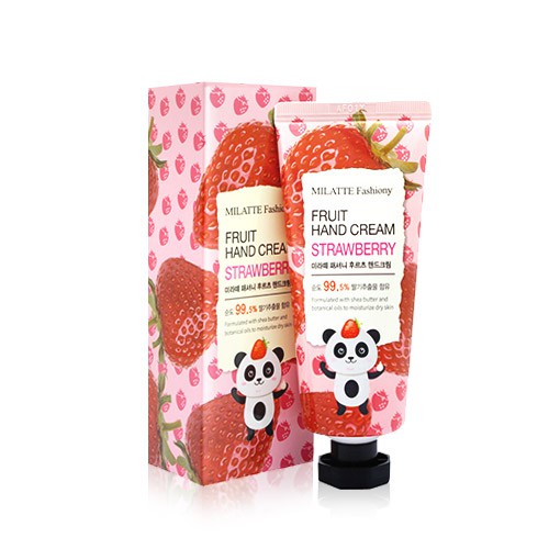 Kem dưỡng da tay làm trắng da chiết xuất dâu tây MILATTE FASHIONY Fruit Hand Cream Strawberry 60g - Hàn Quốc