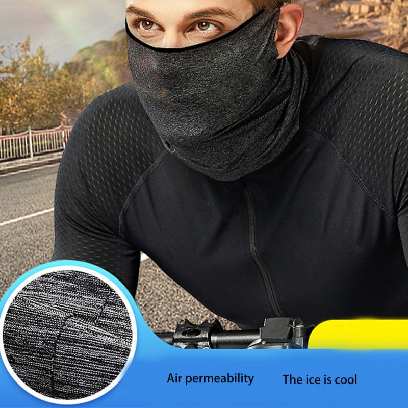 Khẩu Trang Chống Tia UV Đeo Tai Bảo Vệ Cổ Dành Cho Nam Nữ