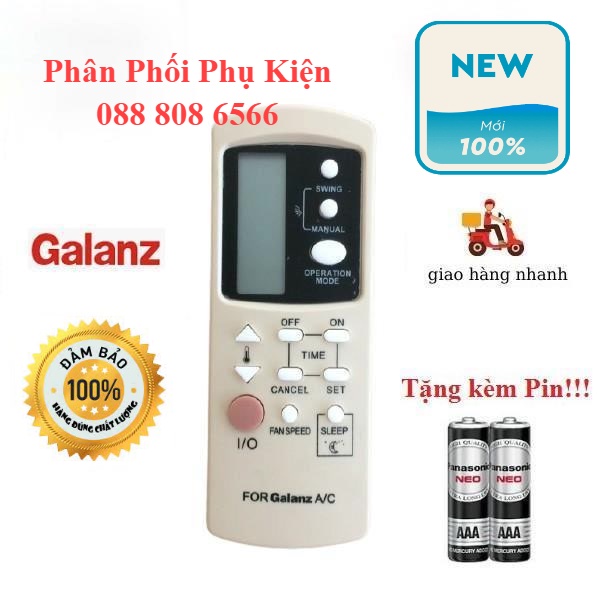 Điều khiển điều hoà GALANZ - Remote điều hoà GALANZ - Hàng Tốt ! - BẢO HÀNH 1 ĐỔI 1