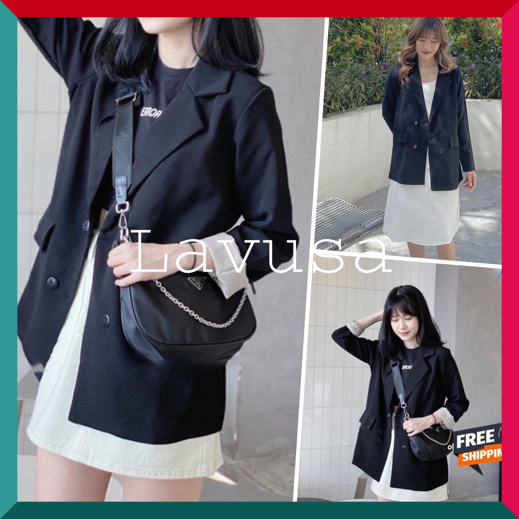 Áo Vest Nữ Blazer 2 Lớp 💖 𝘍𝘳𝘦𝘦𝘴𝘩𝘪𝘱 💖Áo Blazer Nữ  Khoác Ngoài Style Hàn Quốc [ Ảnh Thật / Video ]