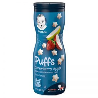 Bánh ăn dặm Gerber Puffs vị táo dâu