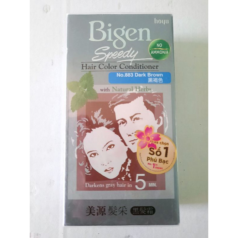 Thuốc nhuộm tóc thảo dược Bigen Speedy Hair Color D 883 - Nâu Sẫm