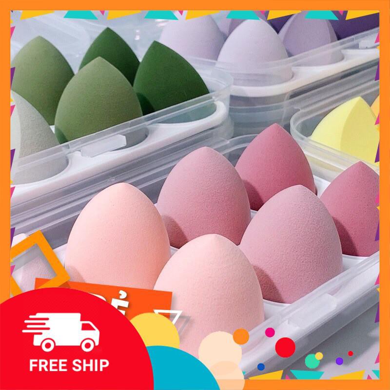 (Hàng mới về) Set hộp 8 và hộp 4 mút trang điểm siêu mềm hình quả trứng có thể dùng khô và ướt🍎🍎 | BigBuy360 - bigbuy360.vn