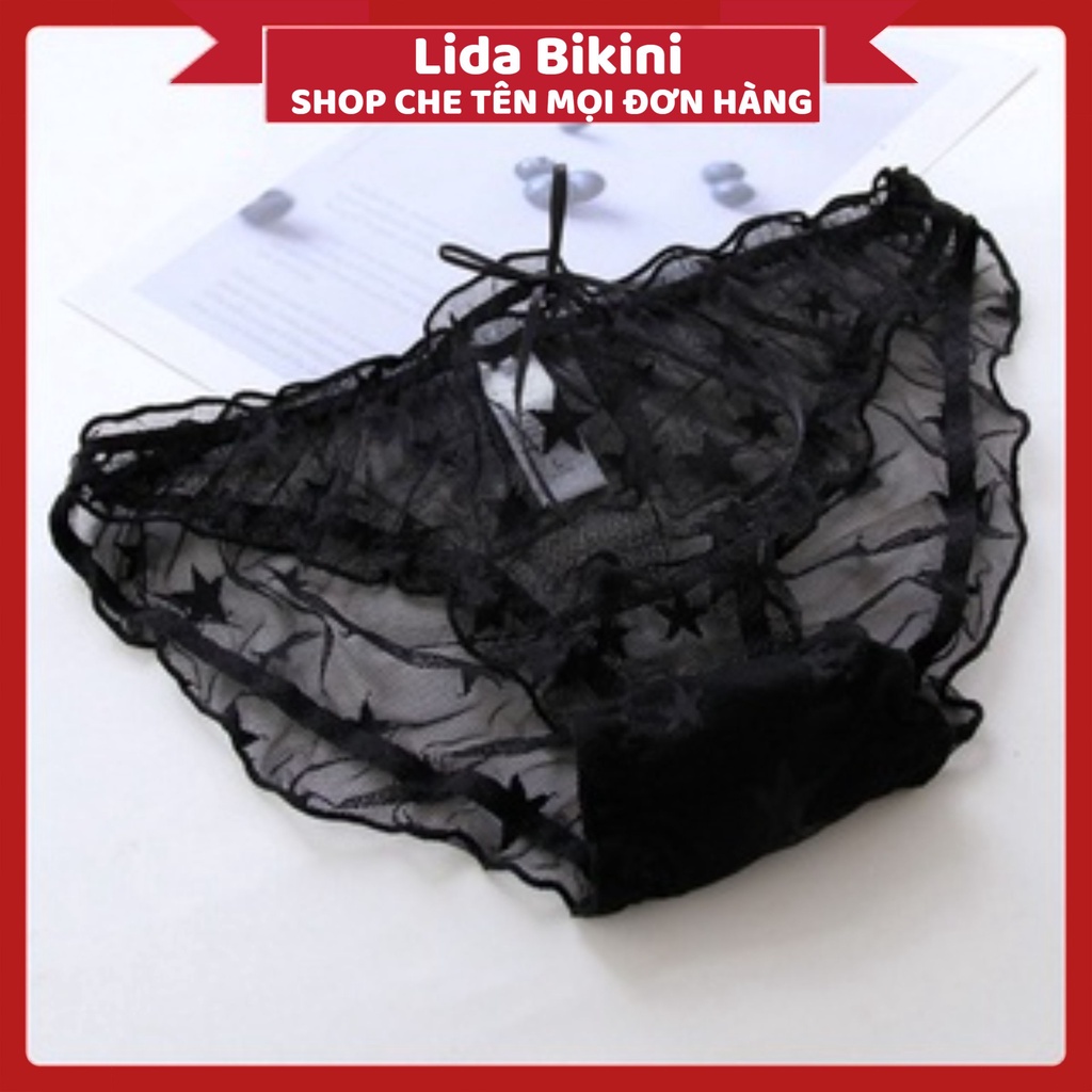 Quần Lót Nữ - Quần Lót Ren nữ hình sao cao cấp xuyên thấu sexy siêu gợi cảm quyến rũ DAN STORE MÃ A300
