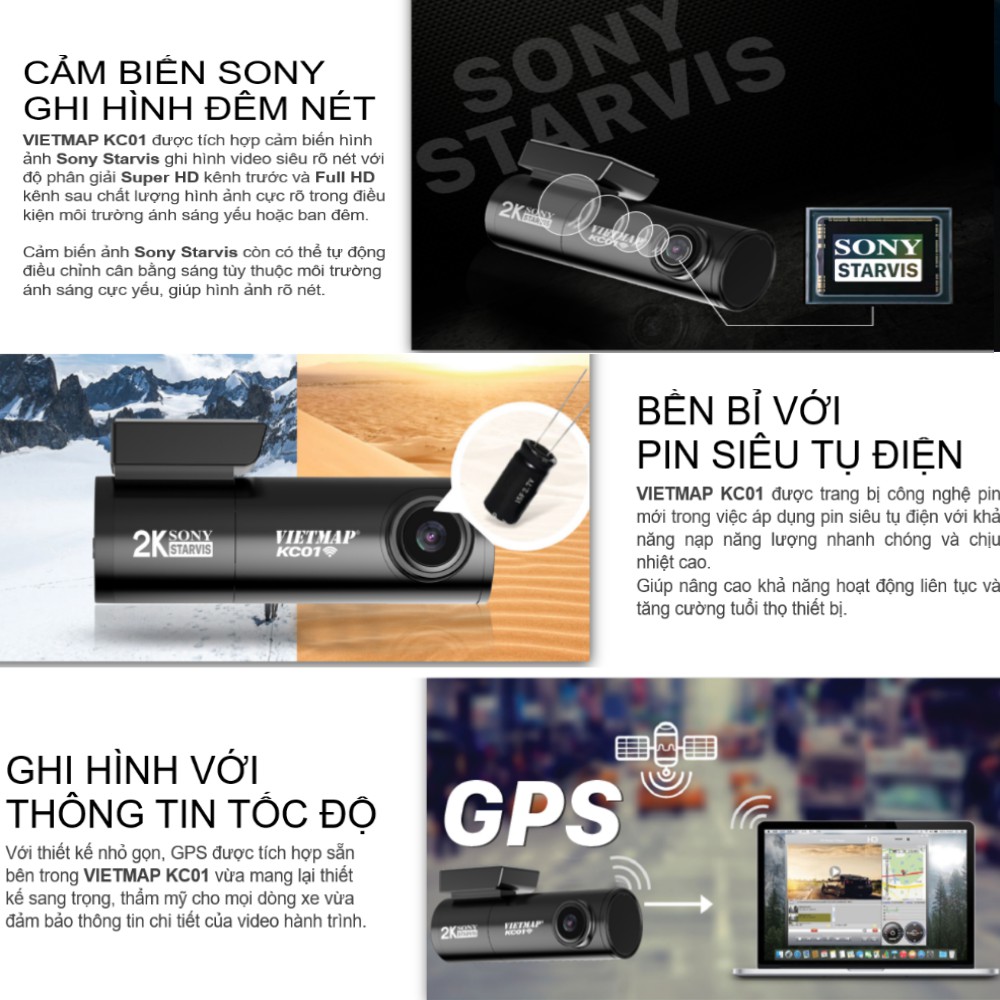 [Miễn Phí Lắp Đặt] Camera Hành Trình Vietmap KC01 CBGT [Kèm Thẻ Nhớ 128Gb] | BigBuy360 - bigbuy360.vn