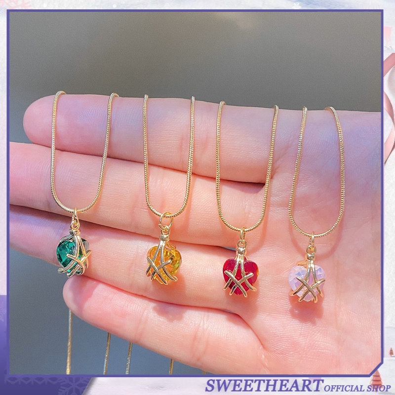 Vòng cổ Mặt Hình Lâu Đài Đính Đá Zircon Tự Nhiên Dành Cho Cặp Đôi