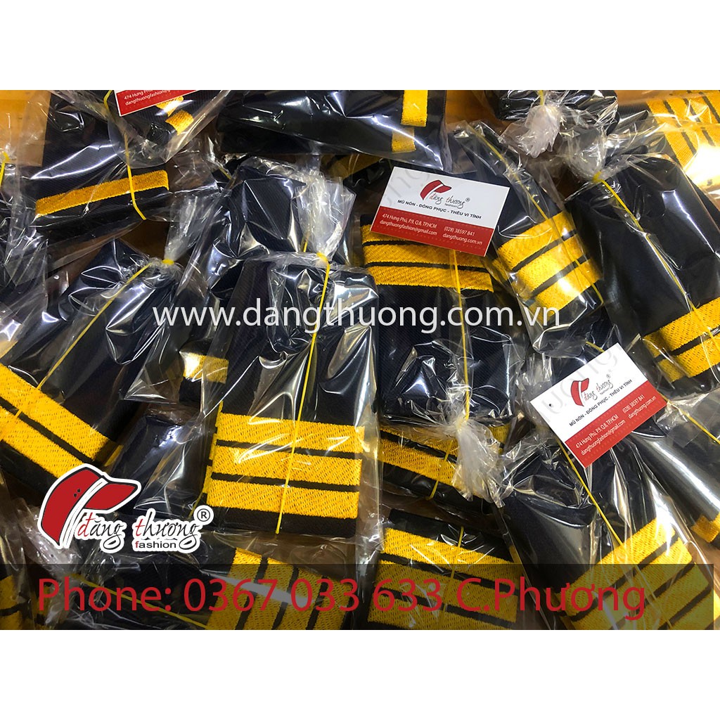 [SHIP HOẢ TỐC ] [CÓ SẴN] Cầu vai phi công cơ trưởng cơ phí THÊU LUỒN ỐNG