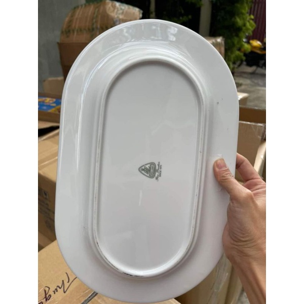 Dĩa sago 34cm  hàng sứ Minh long..