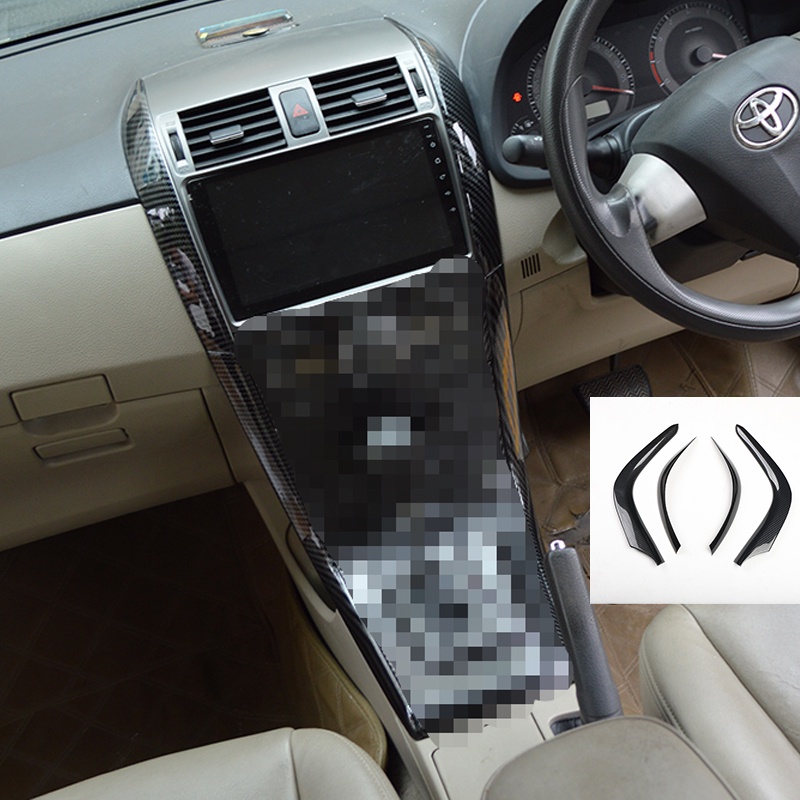 Khung Bảo Vệ Bảng Điều Khiển Cửa Sổ Xe Hơi Họa Tiết Sợi carbon Sang Trọng Cho TOYOTA ALTIS 2008-2013